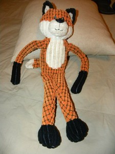 fox squeaky dog toy