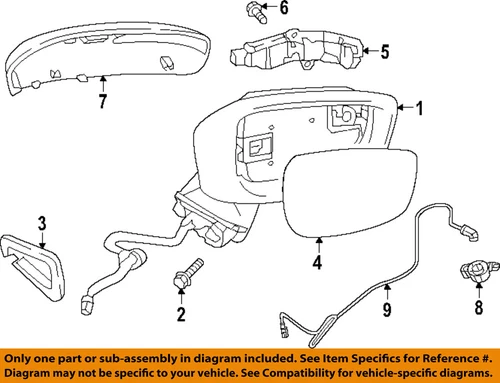 MAZDA OEM 21-25 CX-30,CX-50 Front Door Outside Mirrors-Mirror Glass DGJ6691GY