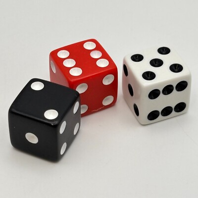 Go To The Head Of The Class 3 Dice 2005 Replacement Pieces Parts Red White Black