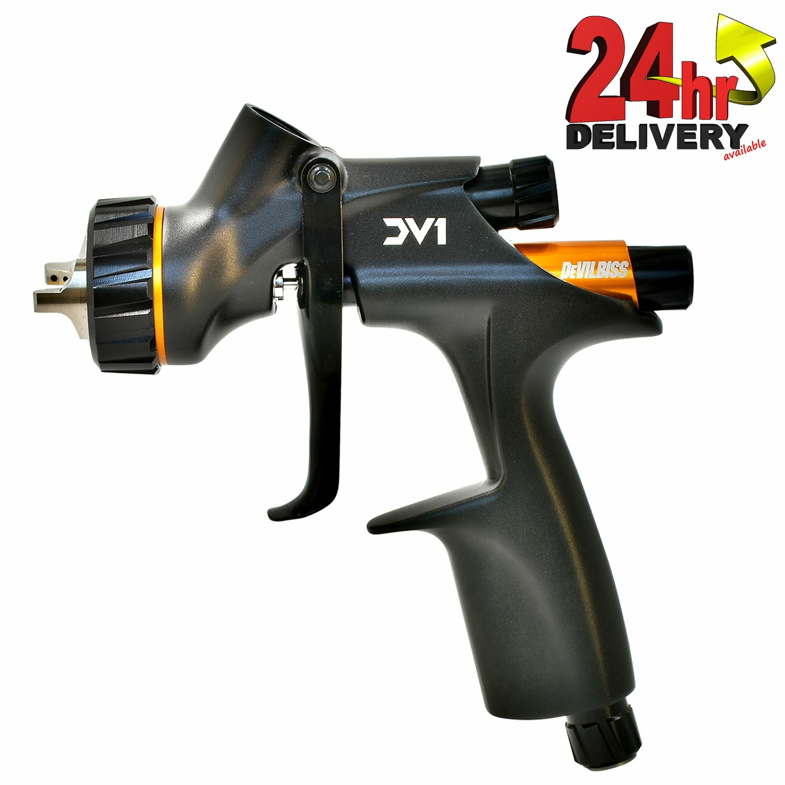 DeVilbiss DV1 1.2mm Clearcoat Gravity Feed Spray Gun for sale online eBay