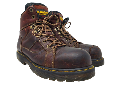Doc Dr. Martens Industrial Steel Safety Toe Work Boots Brown Men's