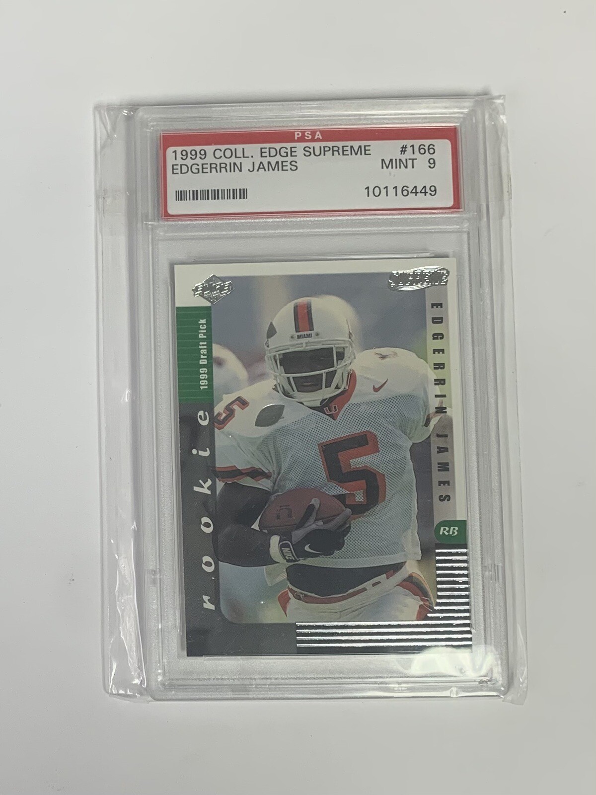 Collector's Edge 1999 Supreme #166 Edgerrin James Mint 9 Authenticated
