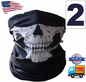 2-Ghost-Biker-Skull-Hood-Face-Mask-Motorcycle-Ski-Balaclava-CS-Sport-Helmet