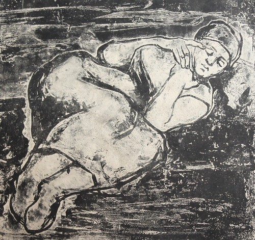 Vintage Frau Portrait Expressionist Print - Bild 2 von 10