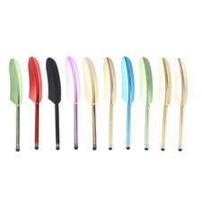 10pcs Feather Capacitive Stylus Metal Touchscreen Pen Handwriting Capacitive Pen