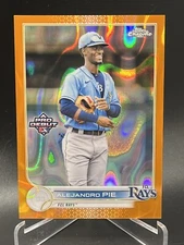 2022 Pro Debut Base Chrome Orange Lava #PDC-164 Alejandro Pie /25 - FCL Rays