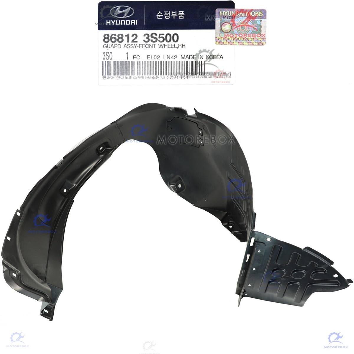 Right Passenger Side Inner Fender - 2011-2015 Hyundai Sonata Hybrid - Action Crash 96143-04252897