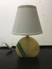 lampada da comodino   in alabastro decorata a mano  da fallimento     art 05