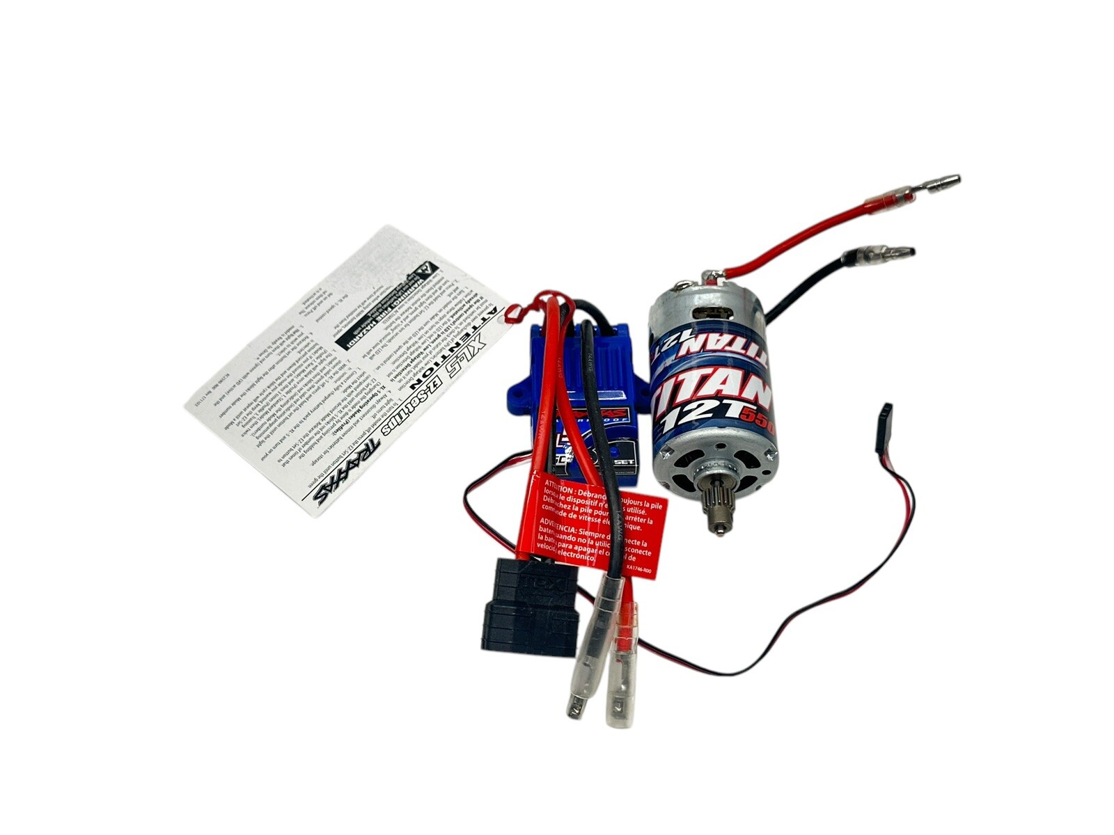 New Traxxas XL5 Waterproof Esc & Titan 12T 550 Brushed Motor Rc Part #14776