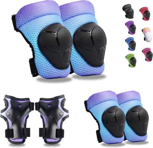 Kids Knee Pads Elbow Pads Wrist Guards Set ,Protective Gear for 4-6-12 Boys Girl - Picture 10 of 12