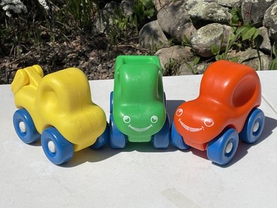 Little Tikes My First Vehicles Set of 3 Push & Go Construction Toys Yellow Green