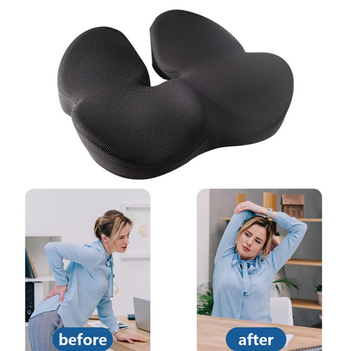 Orthopaedic Memory Foam Seat Cushion Support Back Pain Chair Pillow Car Coccyx - Picture 10 of 16