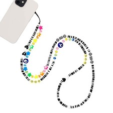 Beaded Phone Lanyard Strap Style Fixed Beads Pearl Neck Lanyards for id Badge...