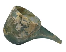 Antique Green Roman Glass GUTTUS FEEDER Container Feeding, Oil, Medicine Vessel