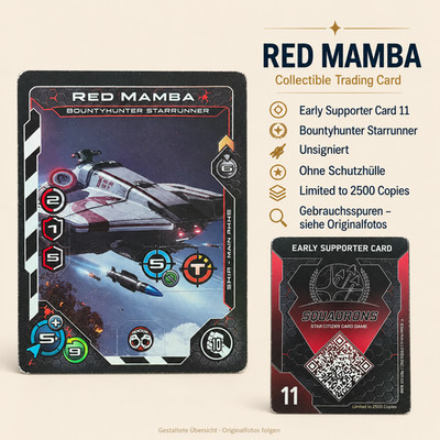 Star Citizen SQUADRONS ESC #11 Red Mamba unsigniert /2500 ohne Schutzhülle