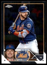 Pete Alonso 2023 Topps Chrome #75 New York Mets FREE SHIPPING AutographDen