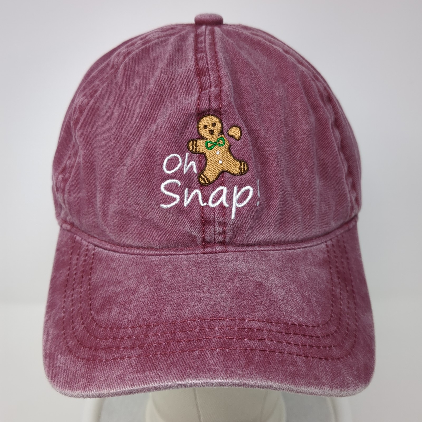 Oh Snap! Gingerbread Slideback Hat Red One Size S… - image 2