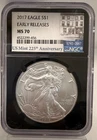 2017 AMERICAN SILVER EAGLE $1 EARLY RELEASES MS 70 NGC