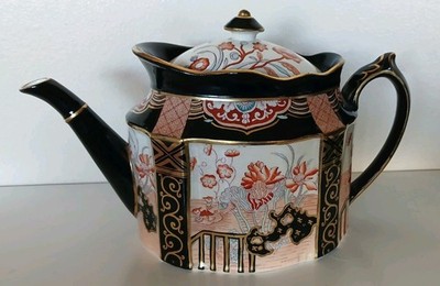 Seltene Vintage Imari Teekanne ausgefallenes Design spätviktorianisch guter Zustand 