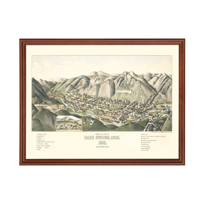 Old Map of Idaho Springs, CO 1882 - Vintage Idaho Springs Co