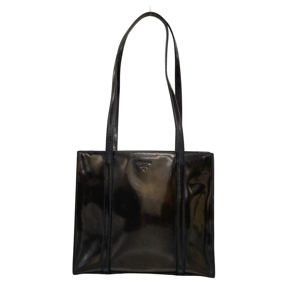 Prada Dark Brown Leather Tote Bag Preowned