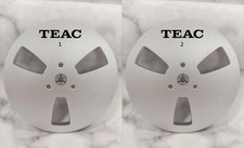 One Pair silvery TAPE REEL TEAC 7" inch Light Metal Aluminum Take Up Reel
