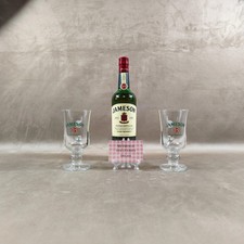 Lot de 2 verres à Irish Coffee Jameson Verres publicitaires whisky Vintage