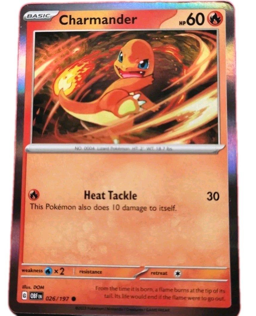Charmander HP 60 2023 Collectible Holo Pokemon Card No. 026/197 Charmander HP 60 2023 Collectible Holo Pokemon Card No. 026/197