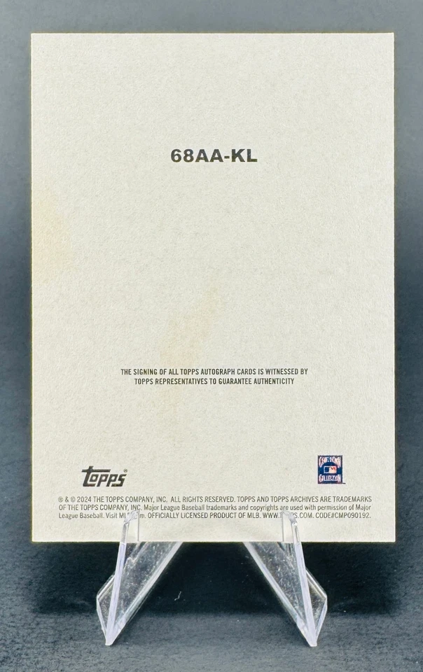 Archivos Topps 2024 - Kenny Lofton automático #68aa-Kl - 1968 acción All-Stars ¡raro! Foto 2 de 2