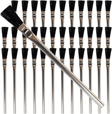 Pro Grade - Acid Brushes - 36 Count 3/8 Inch Boar Hair 36 Ea 3/8", Black 