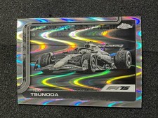 2025 Topps Chrome Formula 1 F 1 B&W Ray Wave Refractor #74 Yuki Tsundro