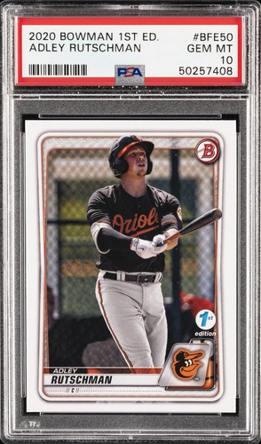 2020 BOWMAN 1ST EDITION #BFE50 ADLEY RUTSCHMAN PSA 10