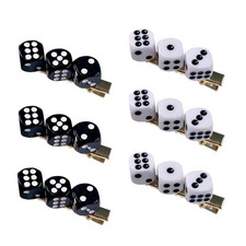 6 Pcs Dice Decorative Hair Clips Goth Personalized Hair Accessories with Meta...