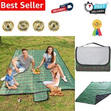 Armo Extra Large Tartan Picnic Blanket With Carrying Handle Waterproof Beach ...
