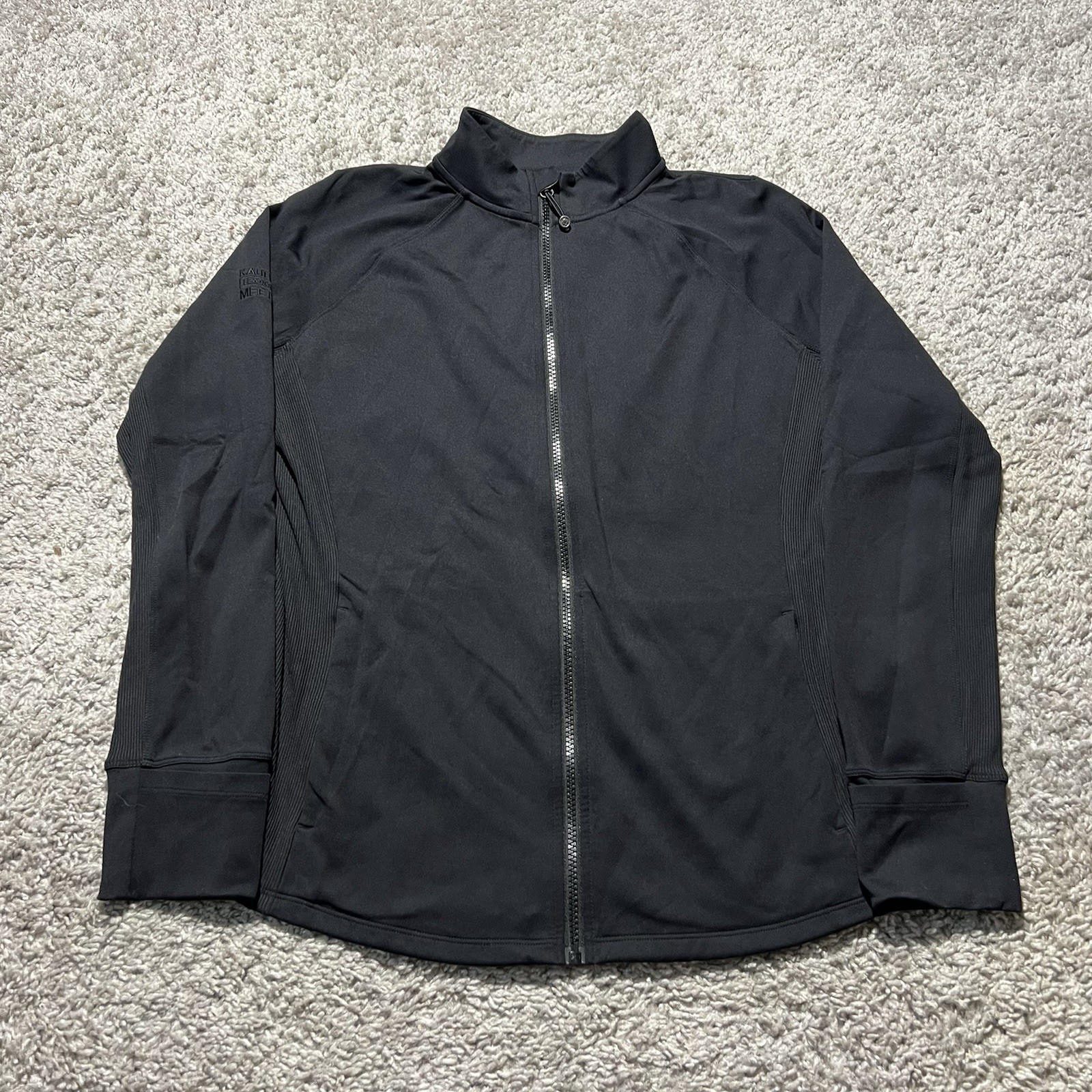 Greyson Black Zip-Up Performance Jacket Cotton St… - image 1