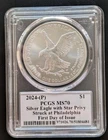 2024(P) $1 STAR PRIVY PCGS MS70 FDOI DAVID HALL SIGNED M511