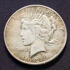 1926 PEACE DOLLAR, SILVER DOLLAR, 90% SILVER COIN