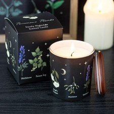 Deadly Nightshade Scented Candle in Glass Jar Gothic Poisonous Plants