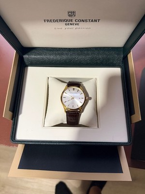Frederique Constant Men's Gold with Brown Leather Band  FC-220SS5B3