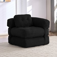 Multi-Functional Folding Floor Sofa Bed, Corduroy with Movable Cushion