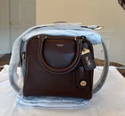 Leather Maple Brown Rogue Cube 20 Crossbody Satchel Bag NWT Coach