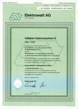 Elektrowatt AG Zürich 1er-A-OS 1987