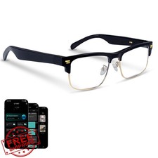 AI Smart Glasses Gold Real-Time Translation Bluetooth