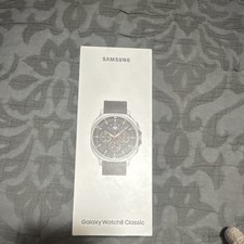 Samsung Galaxy Watch8 Classic Silver Stainless Steel Black Leather GPS Wi-Fi