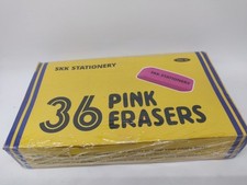 Pink Erasers, Bulk Erasers for Art, School, and Office Use, Classroom Set, 36 Pa