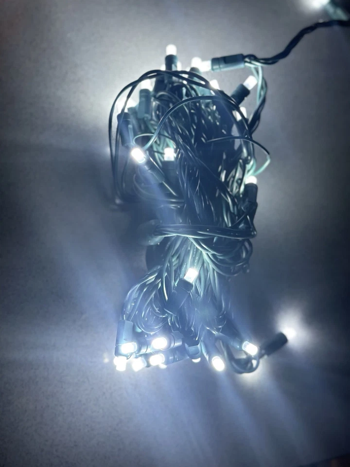 Vickerman 50 cable verde LED blanco puro esmerilado 25’ con espaciado de 6” Foto 3 de 4