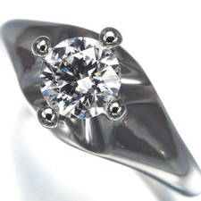 Auth BVLGARI Ring Diamond 0.70ct E VVS2 VG Corona Solitaire US5.25-5.5 Pt 950