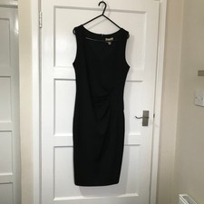 Lindy Bop Little Black Dress Size 10 Ruched Sleeveless Party Christmas Shift