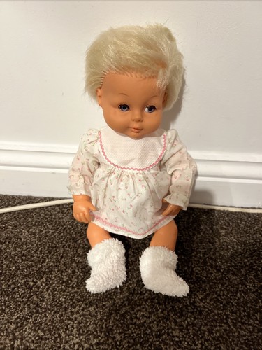Vintage Tiny Tears Doll Pailtoy 1980s Original Dress & Topknot - Picture 1 of 13