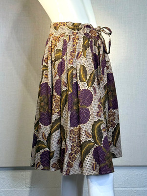 Max Mara WEEKEND Full Cotton Batik Inspired Print Skirt SIZE IT38 M VTG Y2K NWOT